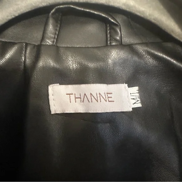 Charcoal Clothing Faux Leather Black Trench Coat - Picture 4 of 4